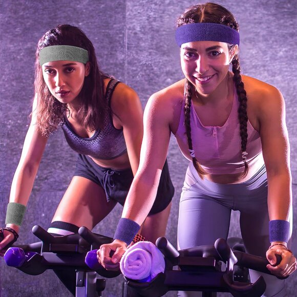 Sweatbands Sports Headband for Men & Women - Moisture Wicking Athletic Cotton Te - Picture 5 of 7